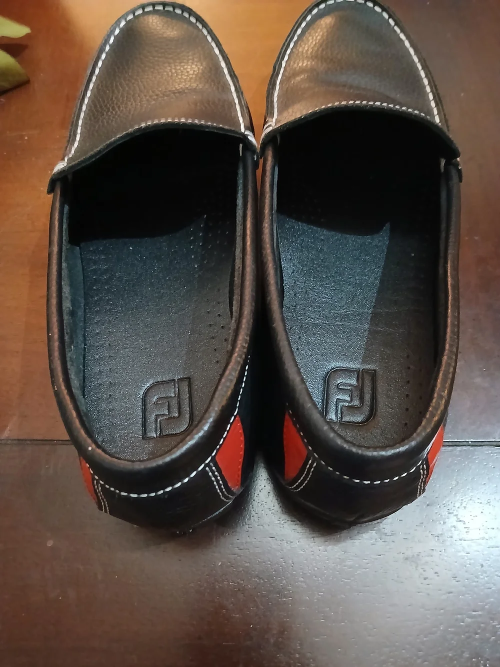 Men's Footjoy Black Leather Slip-On Driving Loafers Six 11 Golf